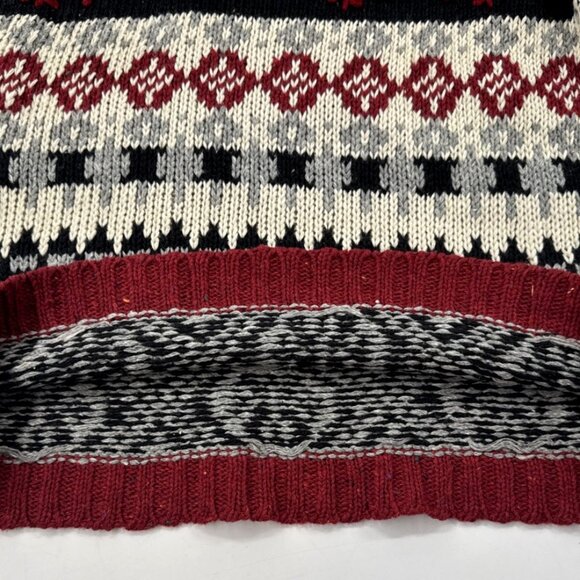 Vintage Christmas Fair Isle Wool Blend Sweater Womens Large Pullover Holiday NEW - Picture 8 of 13